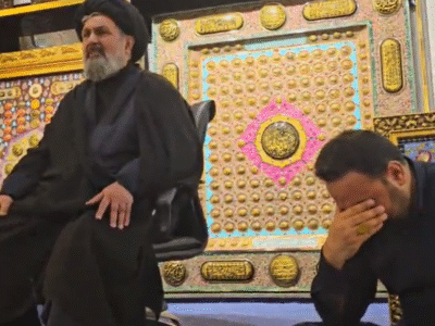 روضه‌خوانی آیت‌الله بنی‌هاشمی، فقیه برجسته و نماینده مرکز فقهی جهان اسلام در قرارگاه سادات جهان