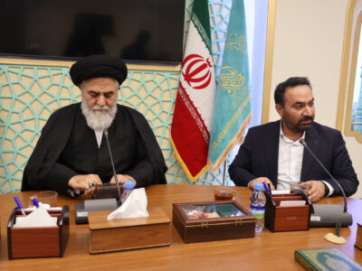 جلسه مشترک تولیت مسجد جمکران و قرارگاه برای دیوارکشی و جانمایی موکب نیمه‌شعبان