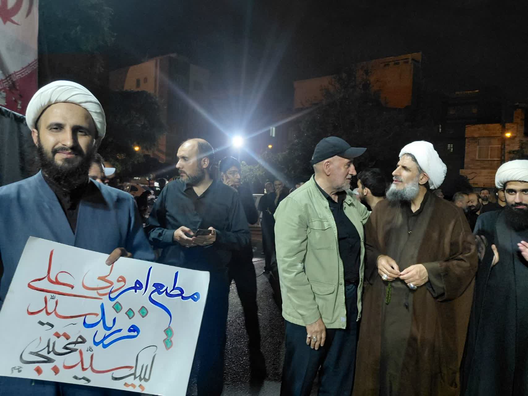 حضور سردار باقر زاده از اعضای قرارگاه سازندگی اباصالح المهدی (عج) در تجمعات انقلابی